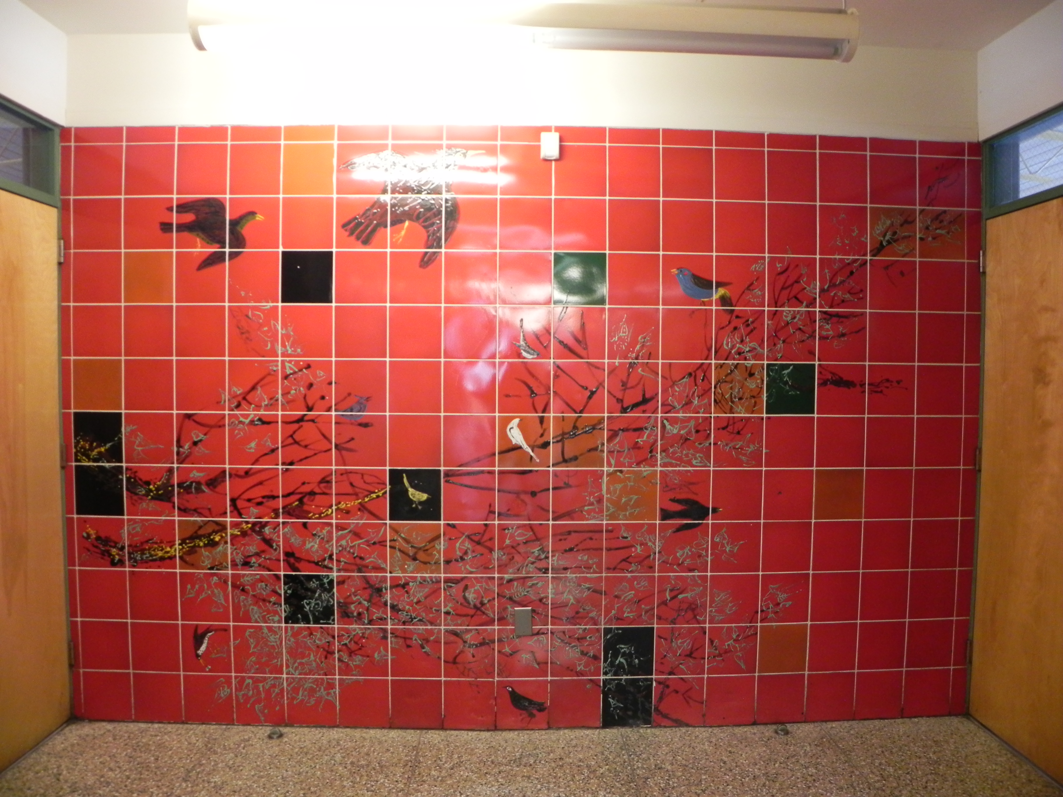Untitled (birds and flowering branches on red), photo from the city's open data