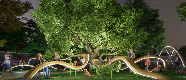 IKD's proposed public art for Cambridge’s Tobin Montessori and Vassal Lane Upper Schools complex.