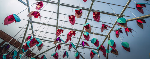 "Heat BLOOMS" in Harvard Square, Cambridge, 2025.