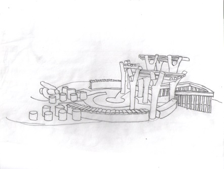 Cambridge artist Mitch Ryerson's sketch of the Sensory Hilltop that he and his team are creating for the Universal Design Playground at Cambridge's Danehy Park, 2021. (Courtesy Mitch Ryerson))