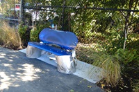 A bench from Bland Hoke's “Artesian Well – A Portal to Sacramento Park’s Past" project.
