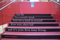 Poems on Red Staircase
