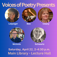 Event image for Voices of Poetry Presents a Celebration of National Poetry Month