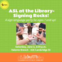 Event image for ASL at the Library - Signing Rocks! (Valente)