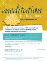 Event image for Isha Kriya - A Guided Meditation for Beginners