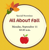Event image for Special Storytime: All About Fall (Collins)