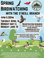 Event image for CPL Nature Club - Spring Birdwatching (O'Neill)