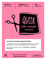 Event image for Queer Zine Making Workshop (Central Square)