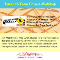Event image for Tweens & Teens Comics Workshop