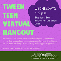 Event image for Tween/Teen Virtual Hangout