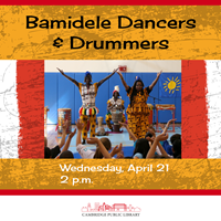 Event image for Vacation Week Program: Bamidele Dancers & Drummers