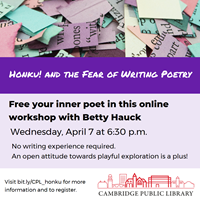 Event image for Honku! and the Fear of Writing Poetry