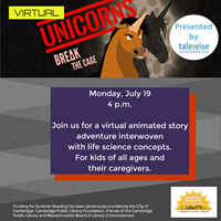 Event image for Summer Reading: Unicorns: Break the Cage Presented by Talewise (Virtual)