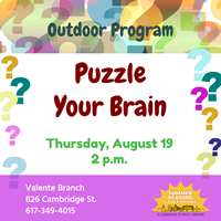 Event image for Summer Reading: Puzzle Your Brain (Valente)