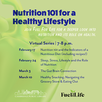 Event image for Fuel For Life: Nutrition 101 for a Healthy Lifestyle (Virtual)
