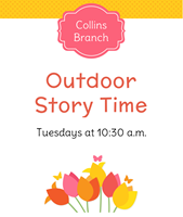 Event image for CANCELED: Outdoor Story Time (Collins)