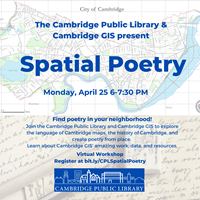 Event image for Spatial Poetry with Cambridge GIS (Virtual)