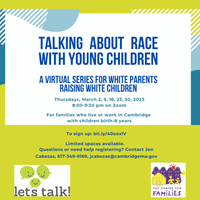 Event image for Talking about Race with Young Children: A series for white parents raising white children