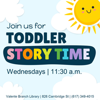 Event image for Toddler Story Time (Valente)