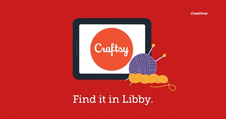 craftsy logo with yarn and knitting needles on a red background