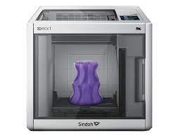 Sindoh 3D printer with purple 3D printed object