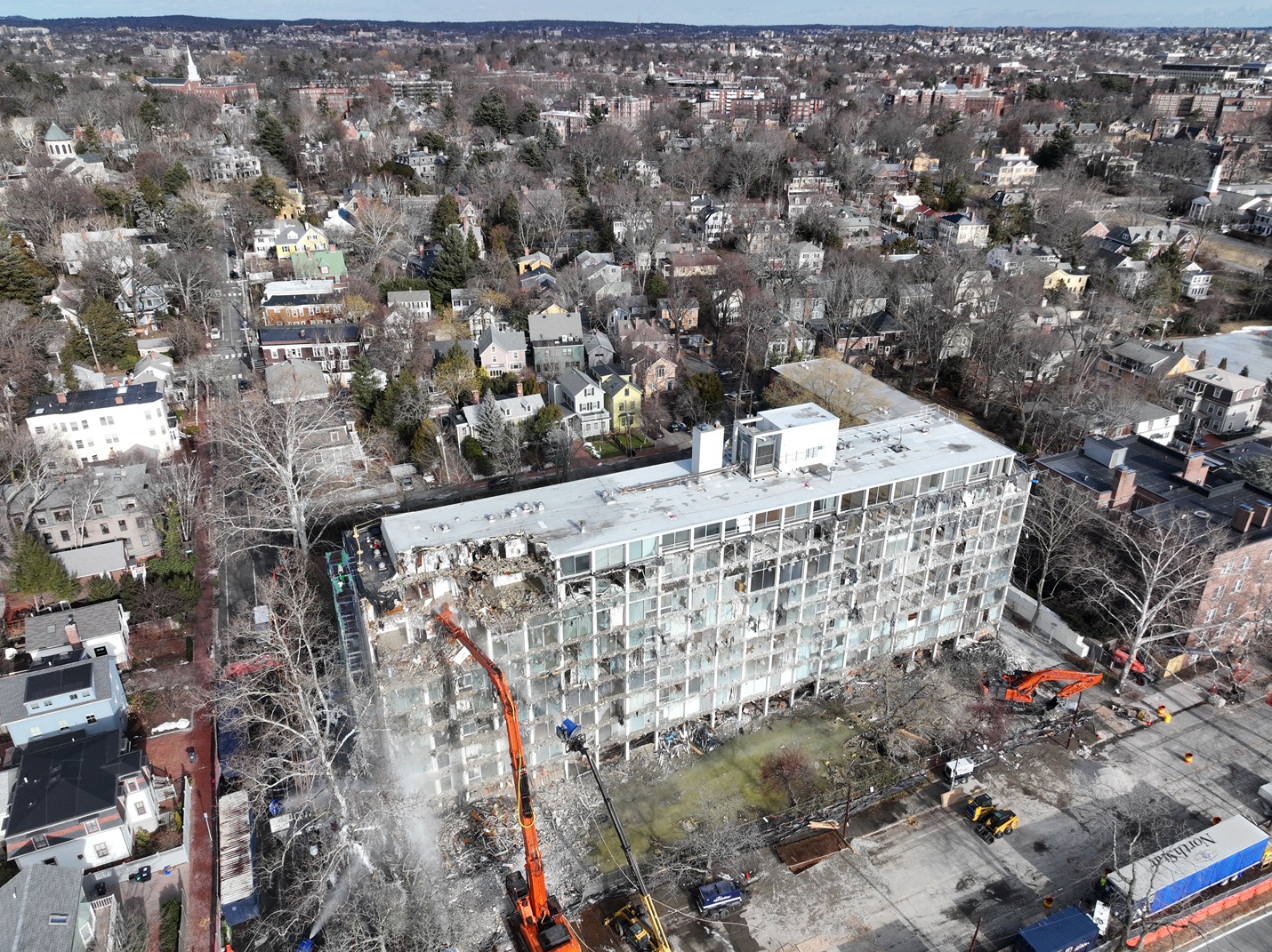 Drone image of 221 Mt Auburn Progress Week of December 28, 2025