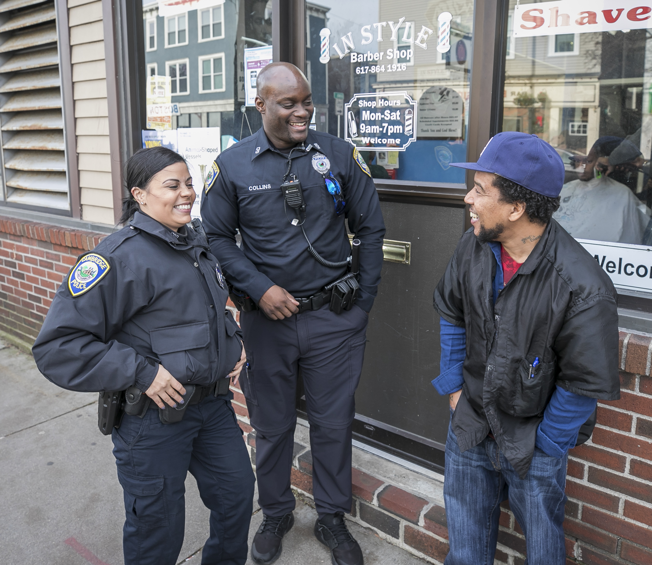 Police offers and a member of the public