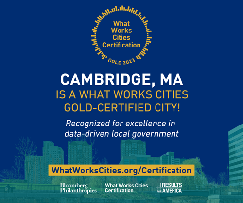 City of Cambridge MA What Works Cities 2023 Gold Certification Image