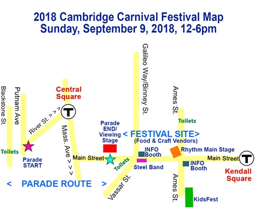 2018 Cambridge Carnival Map