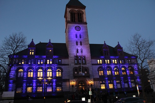 City Hall Lights Up in Blue for Autism Awareness