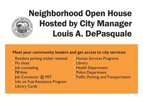 City Manager Open House Flyer