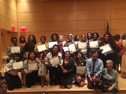 Cambridge Community Learning Center CNA Graduates pose with their diplomas