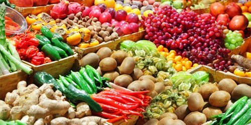 Farmers Market Food Closeup