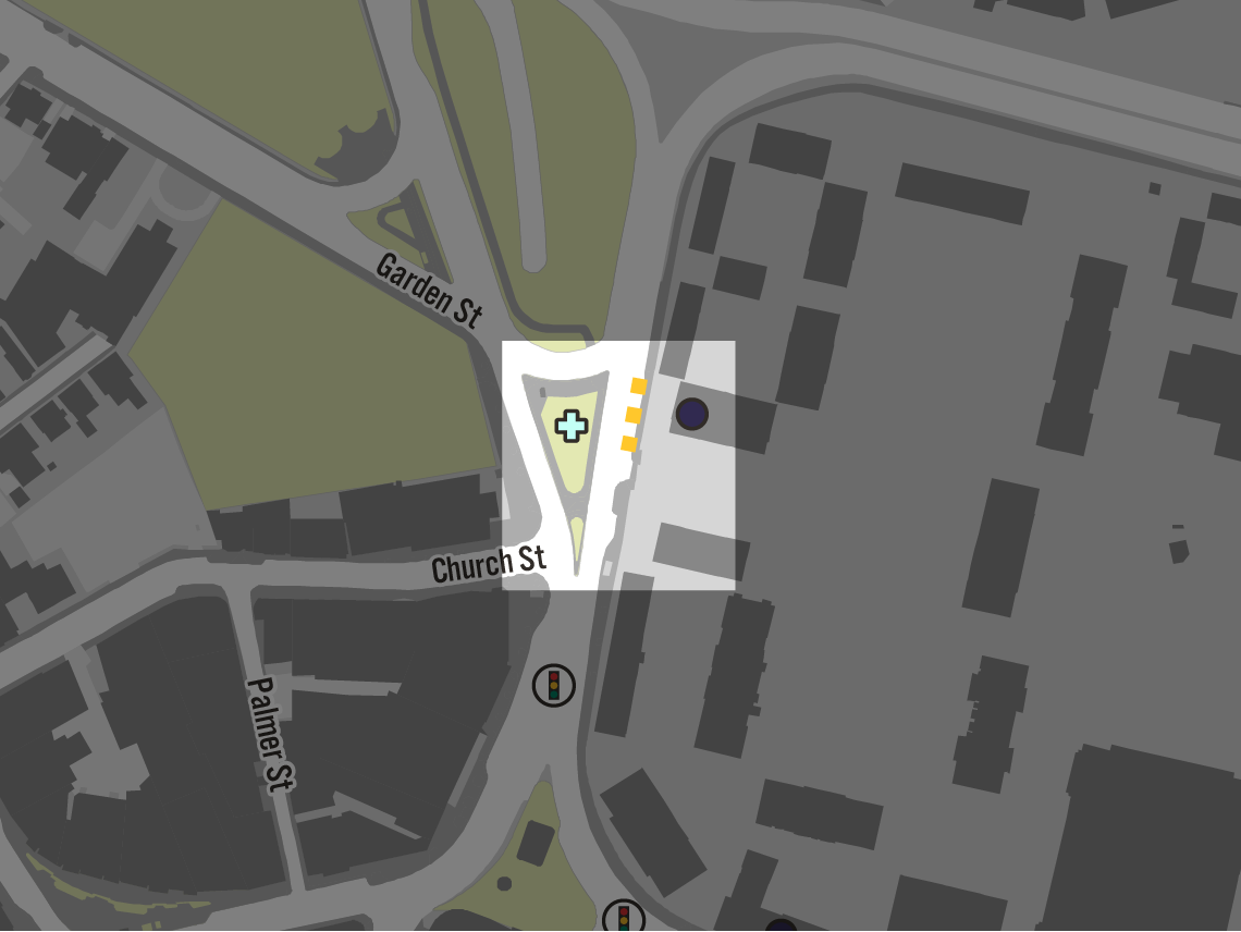 Map of curb and land uses in this segement.