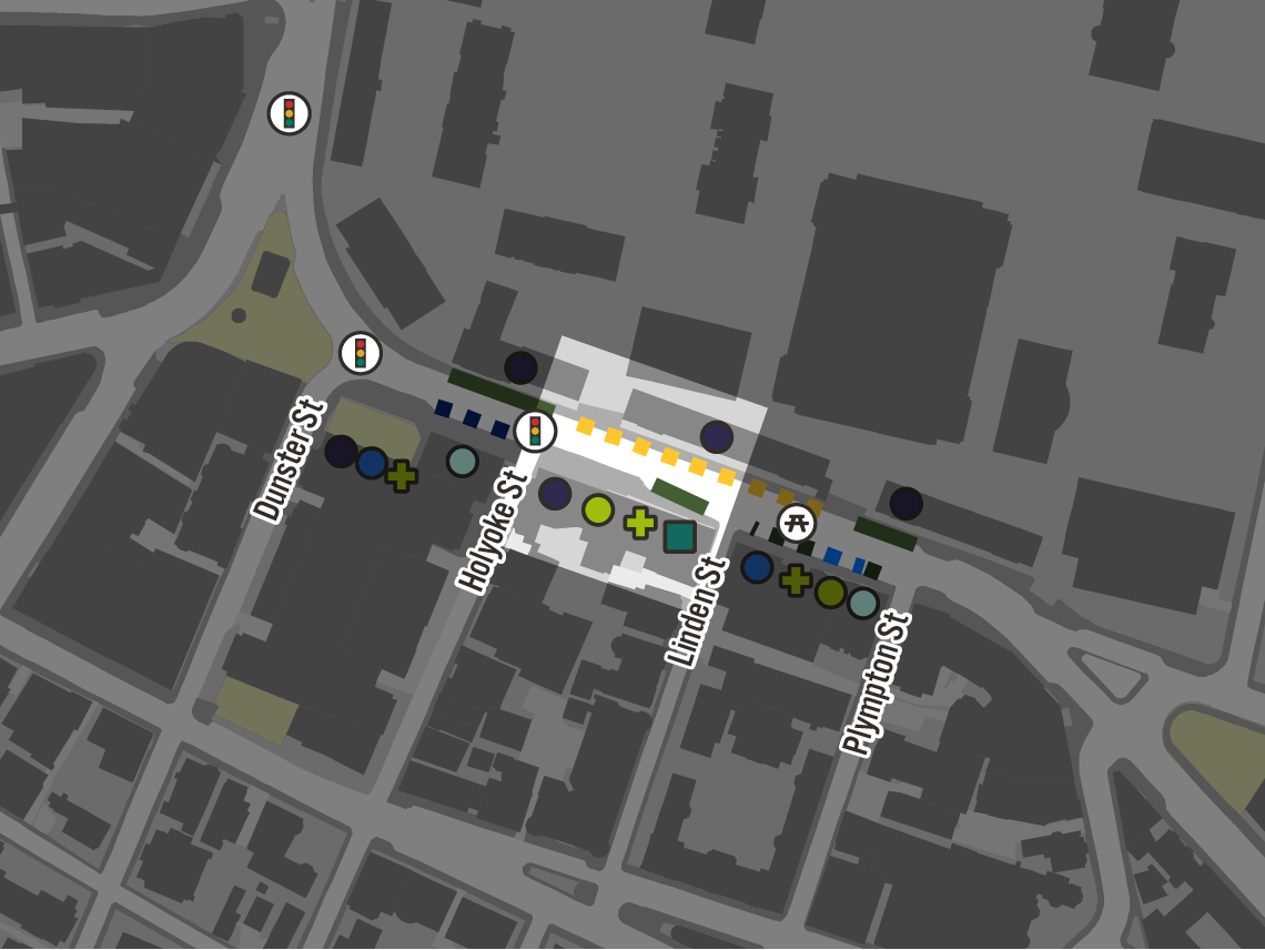 Map of curb and land uses in this segement.