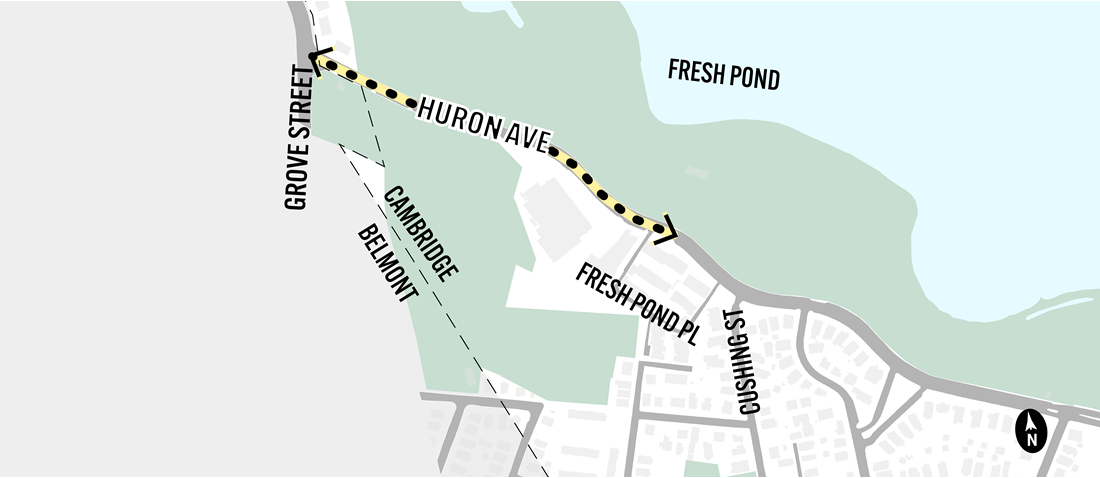 Map of project scope on huron avenure