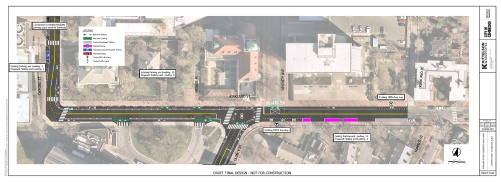 Plan for Western Kirkland St Separated Bike Lanes