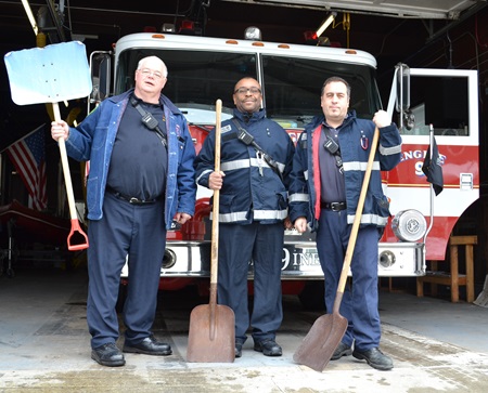 Engine 9 - group 3 - after shoveling hydrants in the district