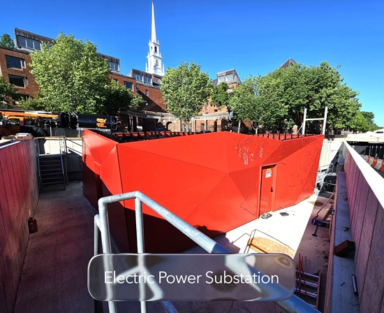 Fire Headquarters construction update June 8, 2026 - electrical power station