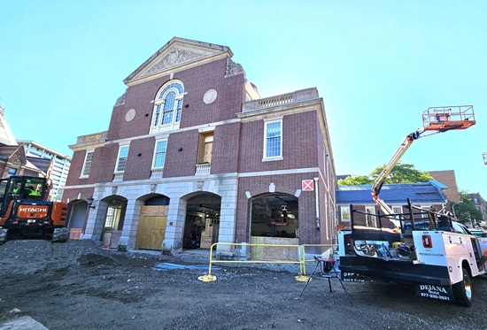 Fire Headquarters construction update June 8, 2026 - exterior front elevation