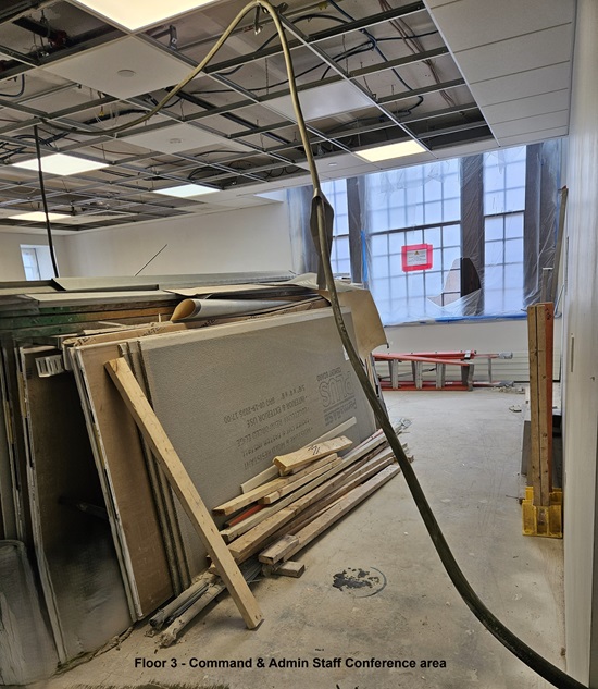 Fire Headquarters Reconstruciton - floor 3 command and admin staff conference ara