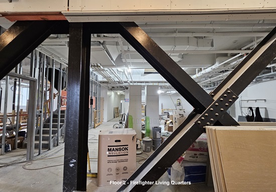 Fire Headquarters Reconstruciton - firefighter living quarters floor 2