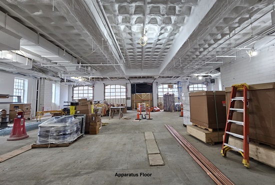 Fire Headquarters Reconstruciton - apparatus floor