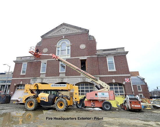 Fire Headquarters Reconstruciton - exterior front view