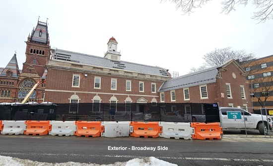 fire headquarters reconstruction - side view from Broadway