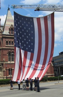 Patriot Flag Visits Cambridge