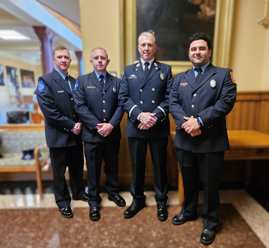 LT Morrison with the members of Rescue 1, group 2, at the preesentaiton of The Outstandin Cityd Employee Award ceremony - 2026