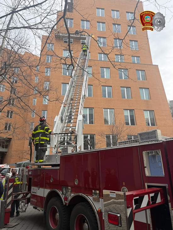 Rescue 1 staged in front of high-rise building with construction workers trapped in a disabled scaffolding - Mar30 2026