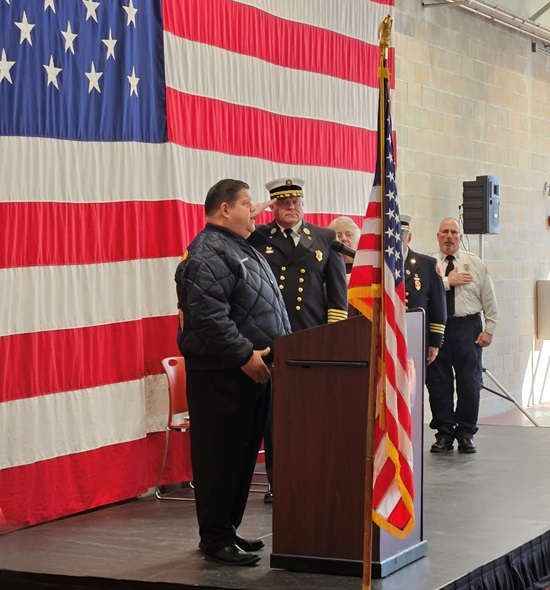 Recruit Firefighter graduation - Feb 10,2026 - Todd Angilly singing the national anthem