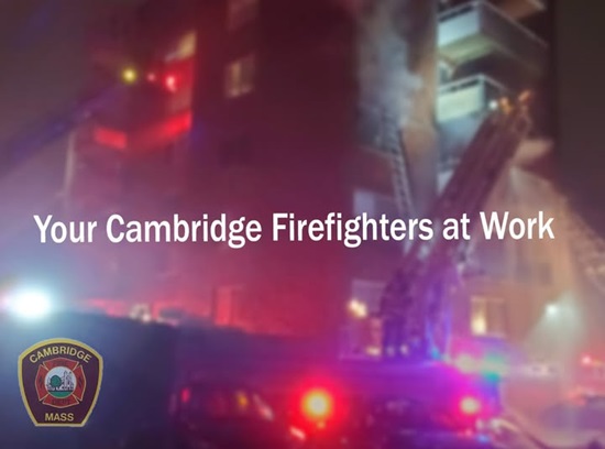 Your Cambridge Firefighters at Work banner and log0